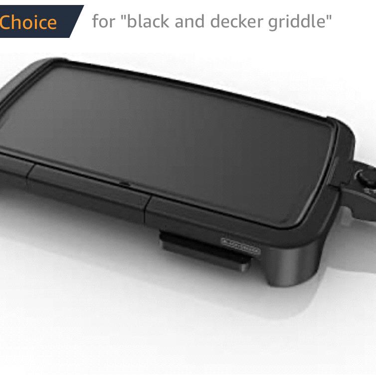 BLACK+DECKER Family-Sized Electric Griddle with Warming Tray & Drip Tray, GD2051B