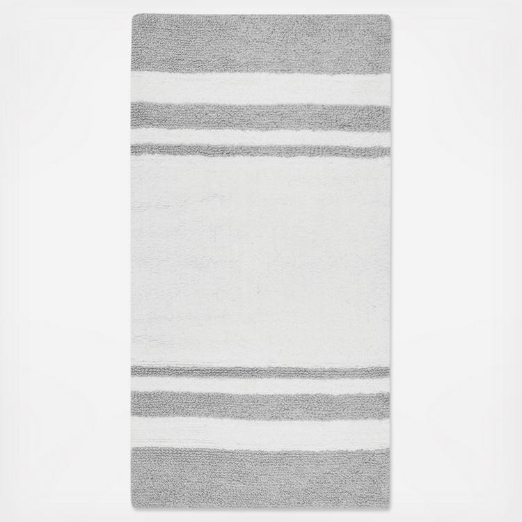 Madison Park Spa Cotton 24x72 Reversible Bath Rug in Taupe