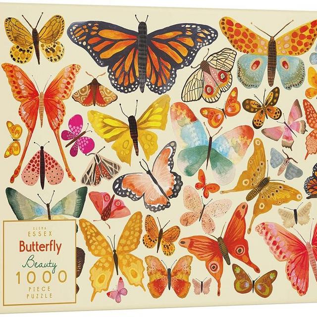 Elena Essex Puzzles - Butterfly Beauty | 1000 Piece Puzzle for Adults | Jigsaw Puzzles | Butterflies Colorful Cool Nature Wildlife Puzzle | jigsaws Size 20 x 28 inches