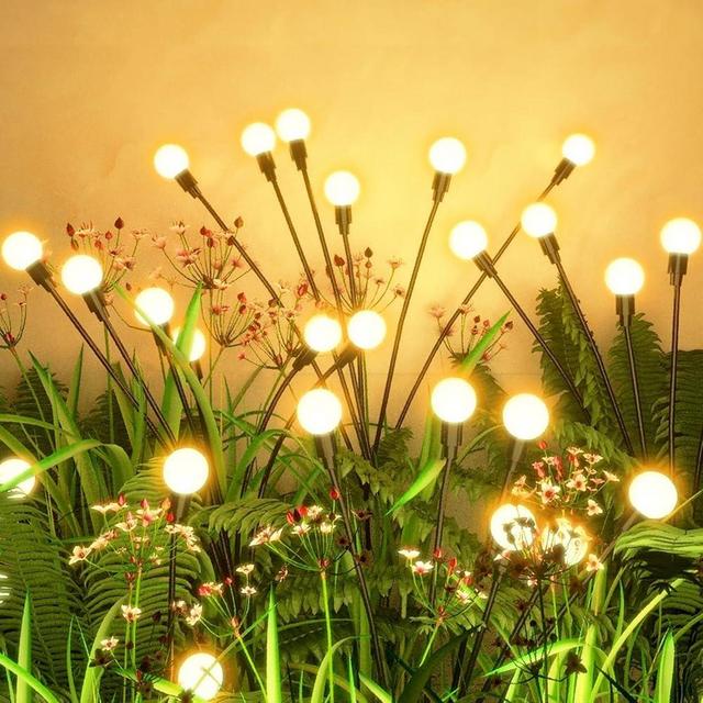 Flumy Solar Lights Outdoor Waterproof 16 Pack, Upgraded Outdoor Solar Lights for Yard Patio Garden Decor, Solar Lights for Outside Gardening Supplies, Firefly Garden Lights Solar Powered Outdoor