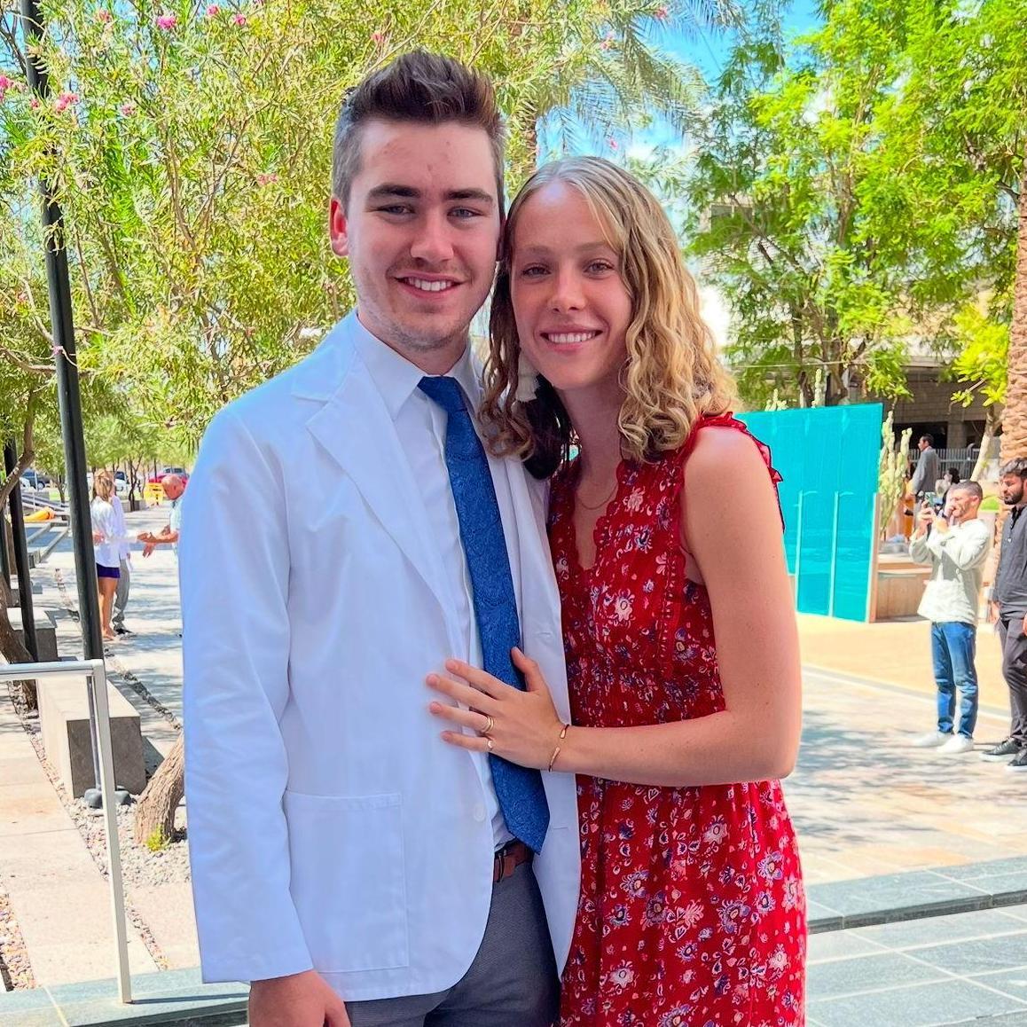 Christian's white coat ceremony before starting dental school