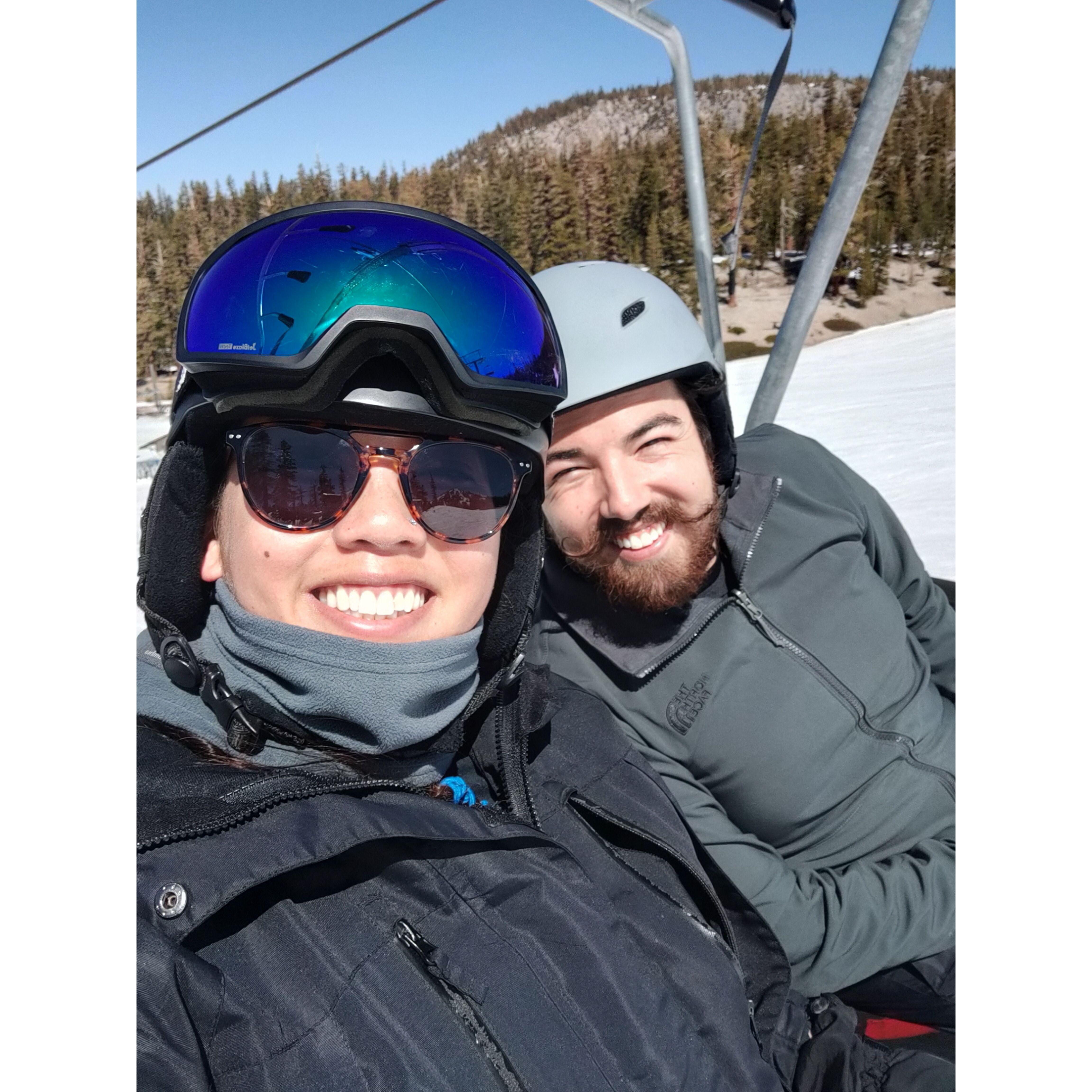 And another mountain! Tom's first time at Mammoth, CA!