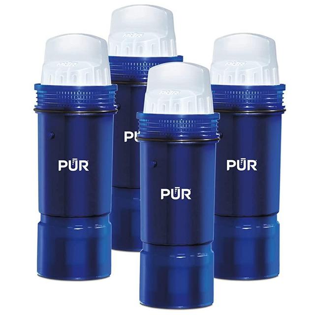PUR PLUS Water Pitcher Replacement Filter with Lead Reduction (4 Pack), Blue – Compatible with all PUR Pitcher and Dispenser Filtration Systems