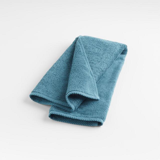 Quick-Dry Teal Organic Cotton Hand Towel
