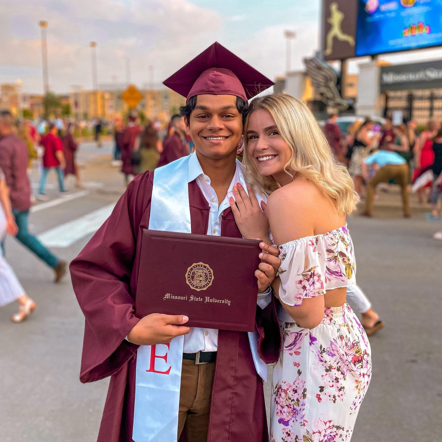 Ryan graduating with his Bachelors of Psychology and Sociology -2022