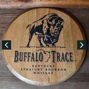 Laser Engraved Standing Buffalo Barrel Head