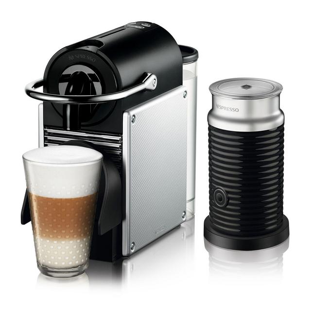 Nespresso Pixie Espresso Machine by De'Longhi with Aeroccino Milk Frother