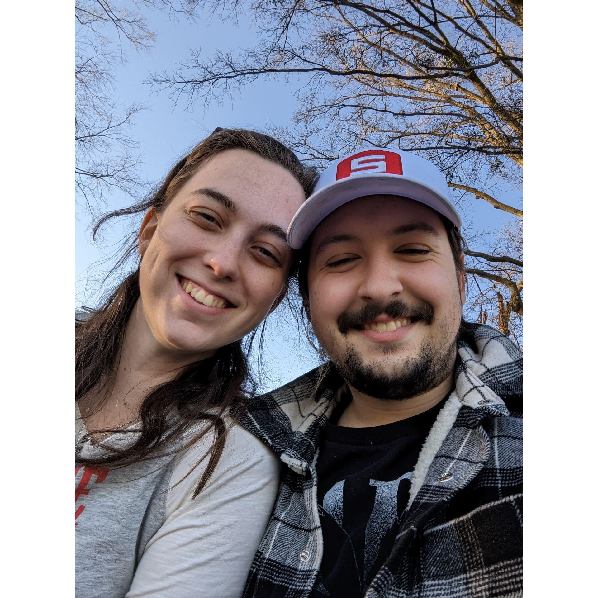 A year after we started dating we went to Dorthea Dix park and had a picnic to celebrate.
