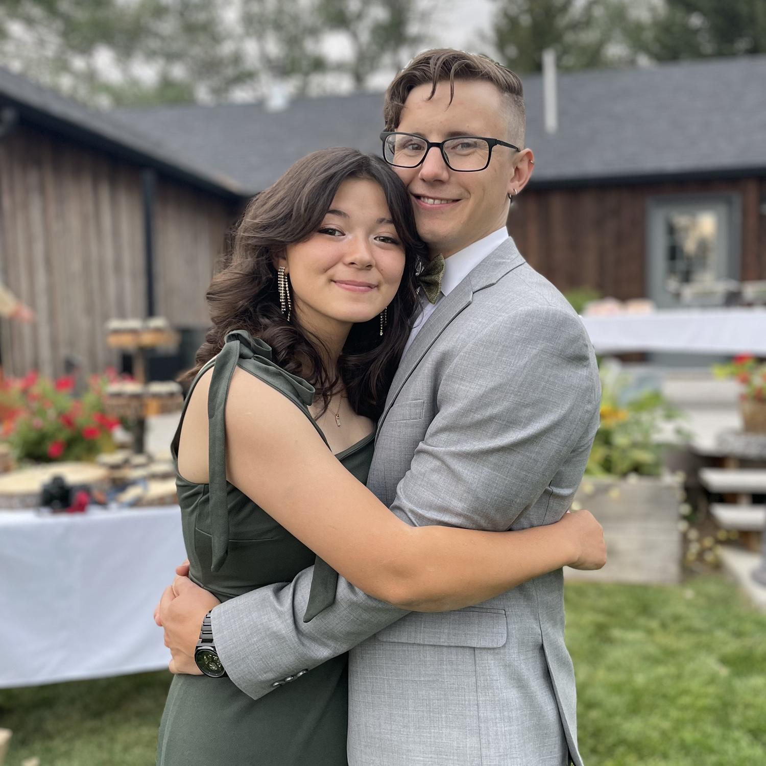 Bae Lei and Trayce at her brothers wedding