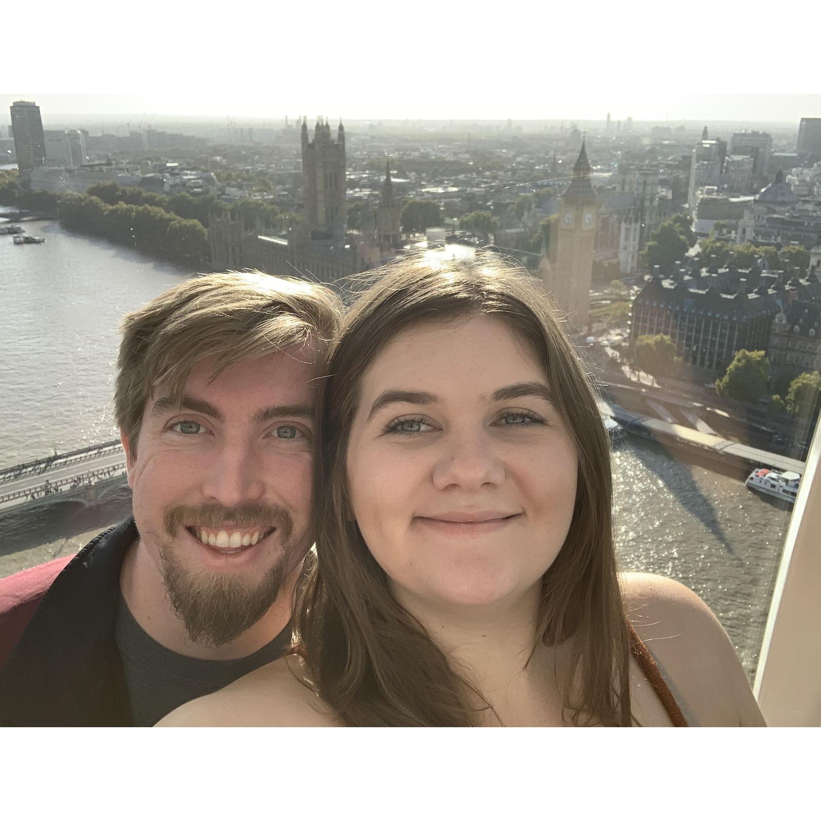 Here is us in the London Eye with Big Ben behind us!