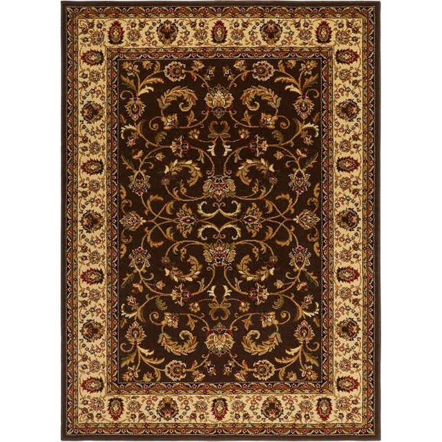 Home Dynamix Royalty Elati Traditional Area Rug 7'8"x10'4", Oriental Brown/Ivory