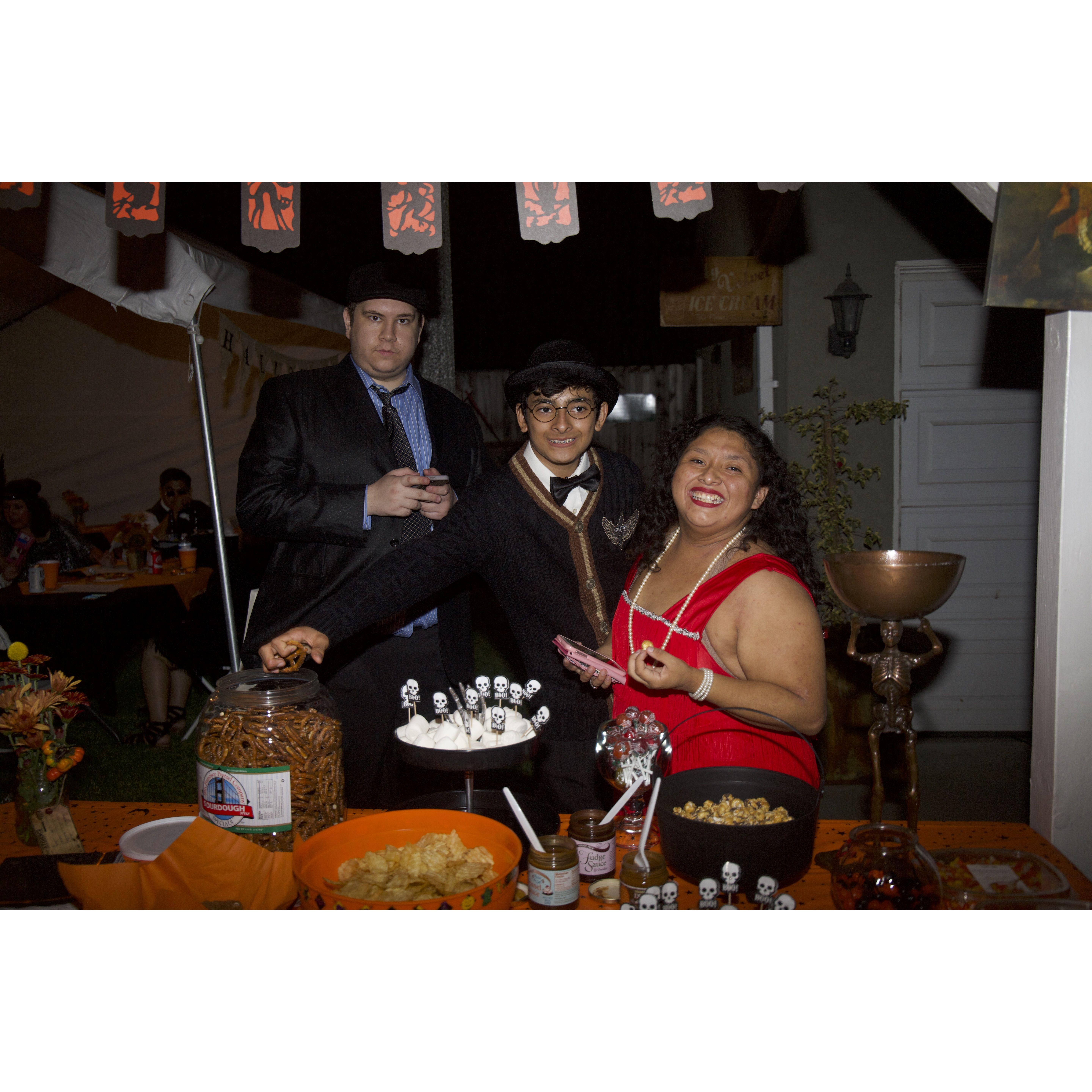 Another moment from the Halloween party