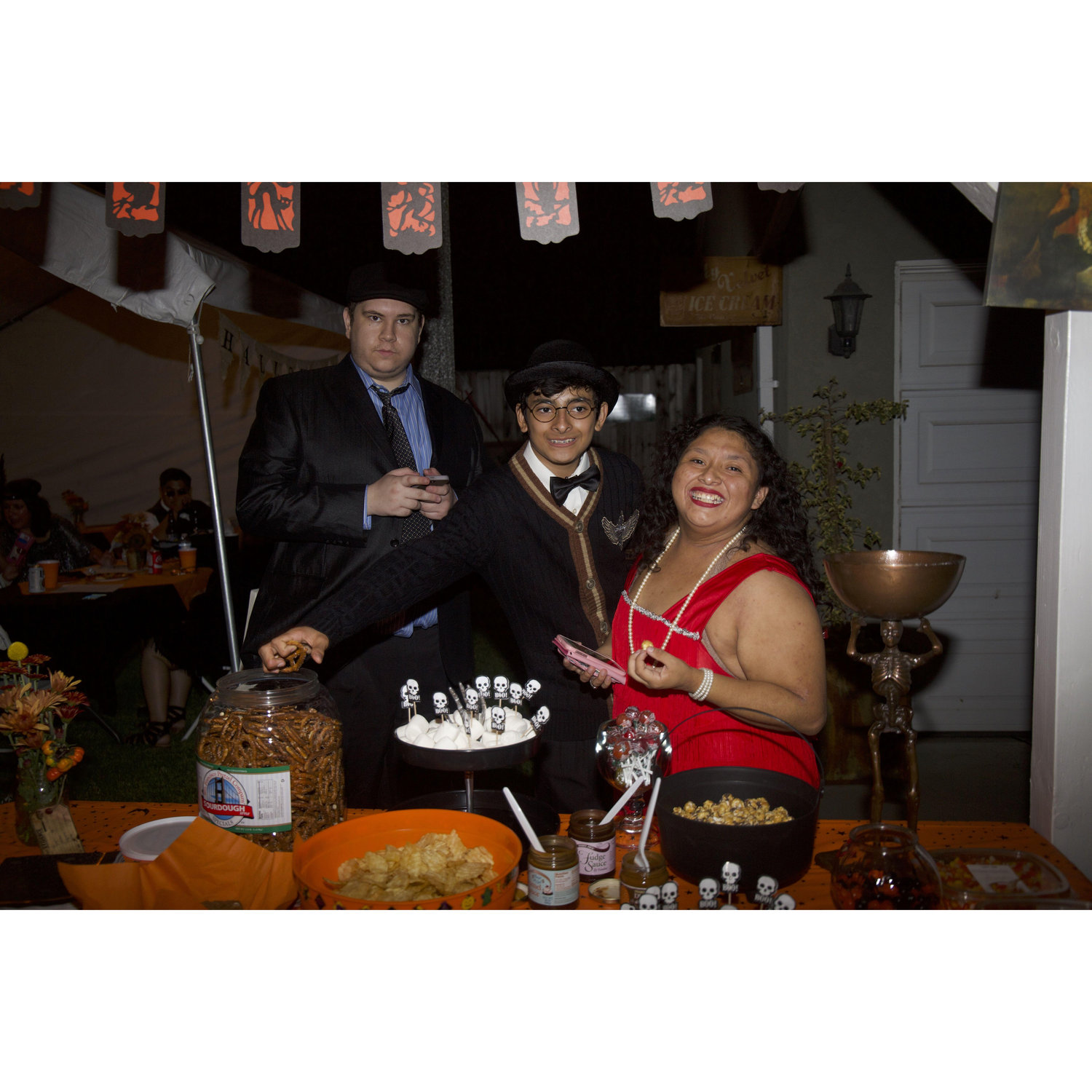 Another moment from the Halloween party