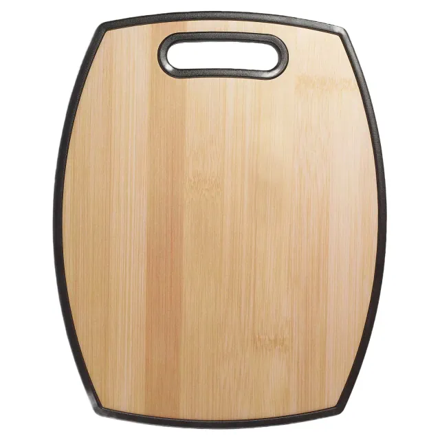 12" x 15" Lightweight Cutting Board with Handle, Bamboo-Designed Plastic Cutting Board, Dishwasher Safe Kitchen Essential