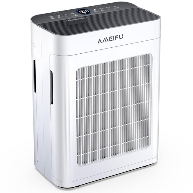 Air Purifiers for Home Large Room 3000 Ft² with Washable Pre-filter, 3-Stage HEPA Double-Sided Air Purifiers, Smart WiFi APP Control, Sleep Mode, Air Cleaner for Pets Hair, Dust, Smoke, Odor, White