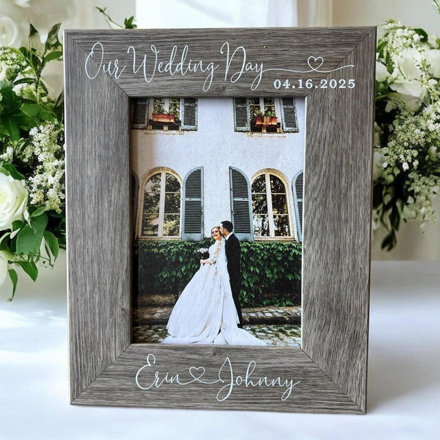 Personalized Wedding Photo Frame | Custom Couple Frame | Anniversary Gift | Wedding Date Frame | Engagement Gift