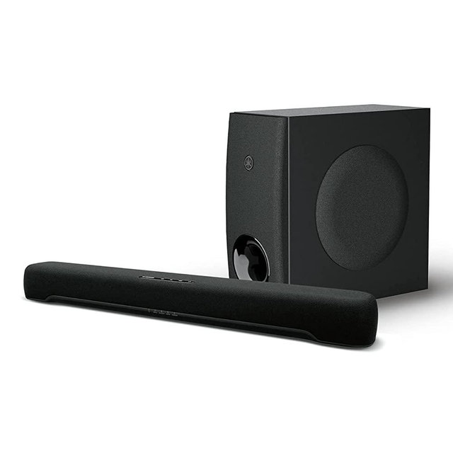 Yamaha SR-C30A Compact Sound Bar with Wireless Subwoofer and Bluetooth, Black