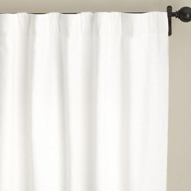 Emery Linen/Cotton Rod Pocket Curtain, 50 x 96", White