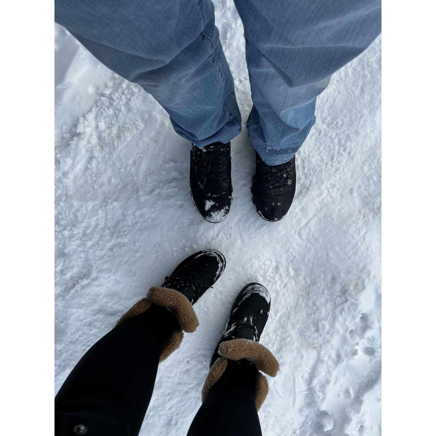Anna stepped through the ice on the frozen lake we were standing on right after this picture was taken!