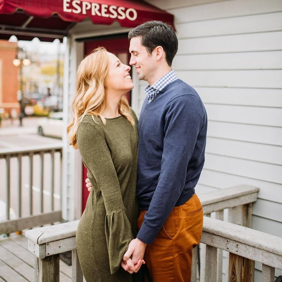 At the coffee shop where we first met.