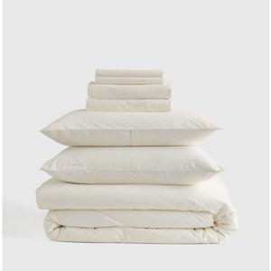 Organic Brushed Cotton Deluxe Bedding Bundle in Ivory