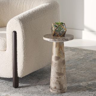 Valentia Round Marble Accent Table