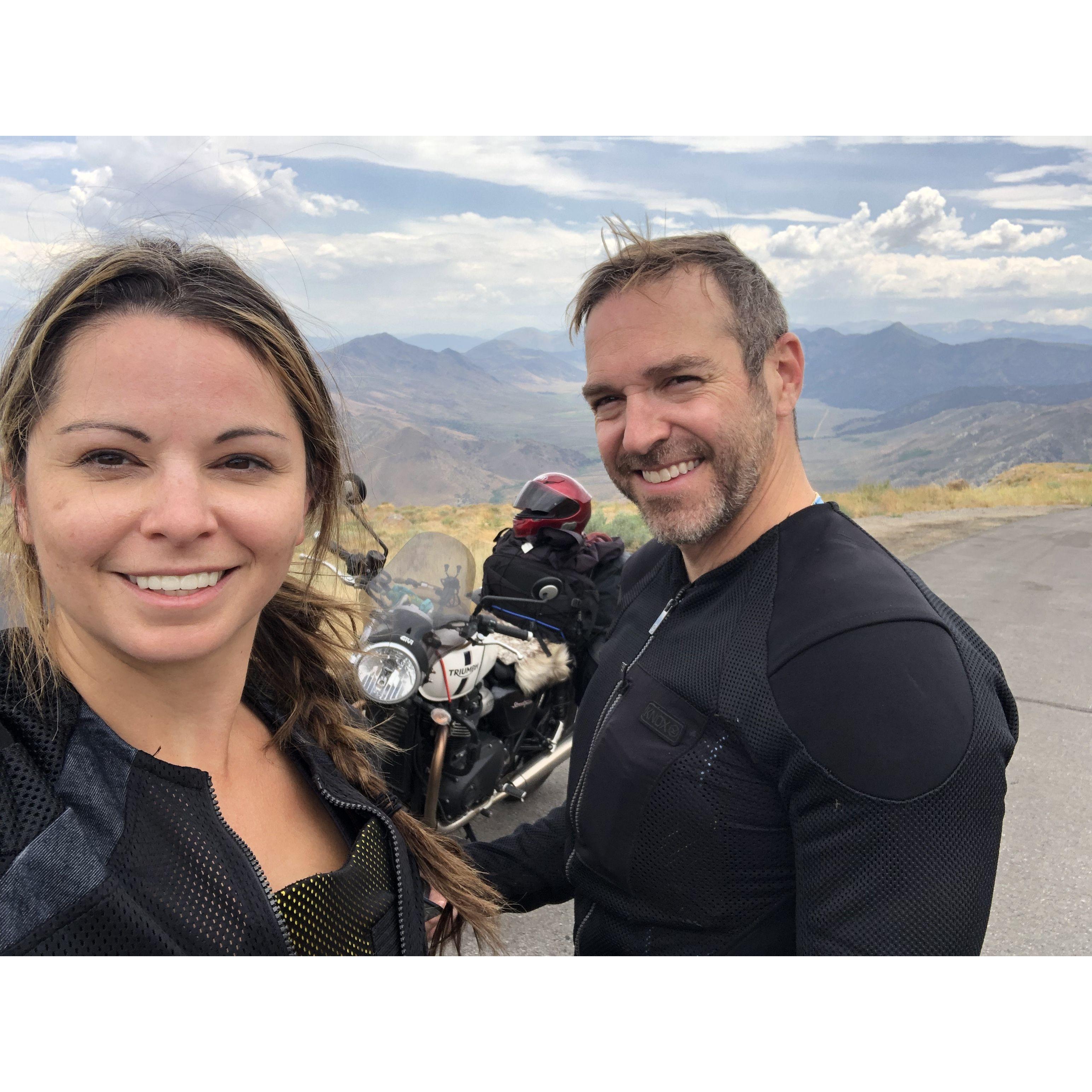 This was one of our favorite lookout points for our California motorcycle trips, and it was Kit's first time riding her own bike on this road.