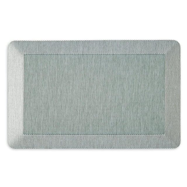 Martha Stewart Mira Modern Heathered Solid Anti-Fatigue Air-Infused Kitchen Mat, Mint Green, 19.6"x32"