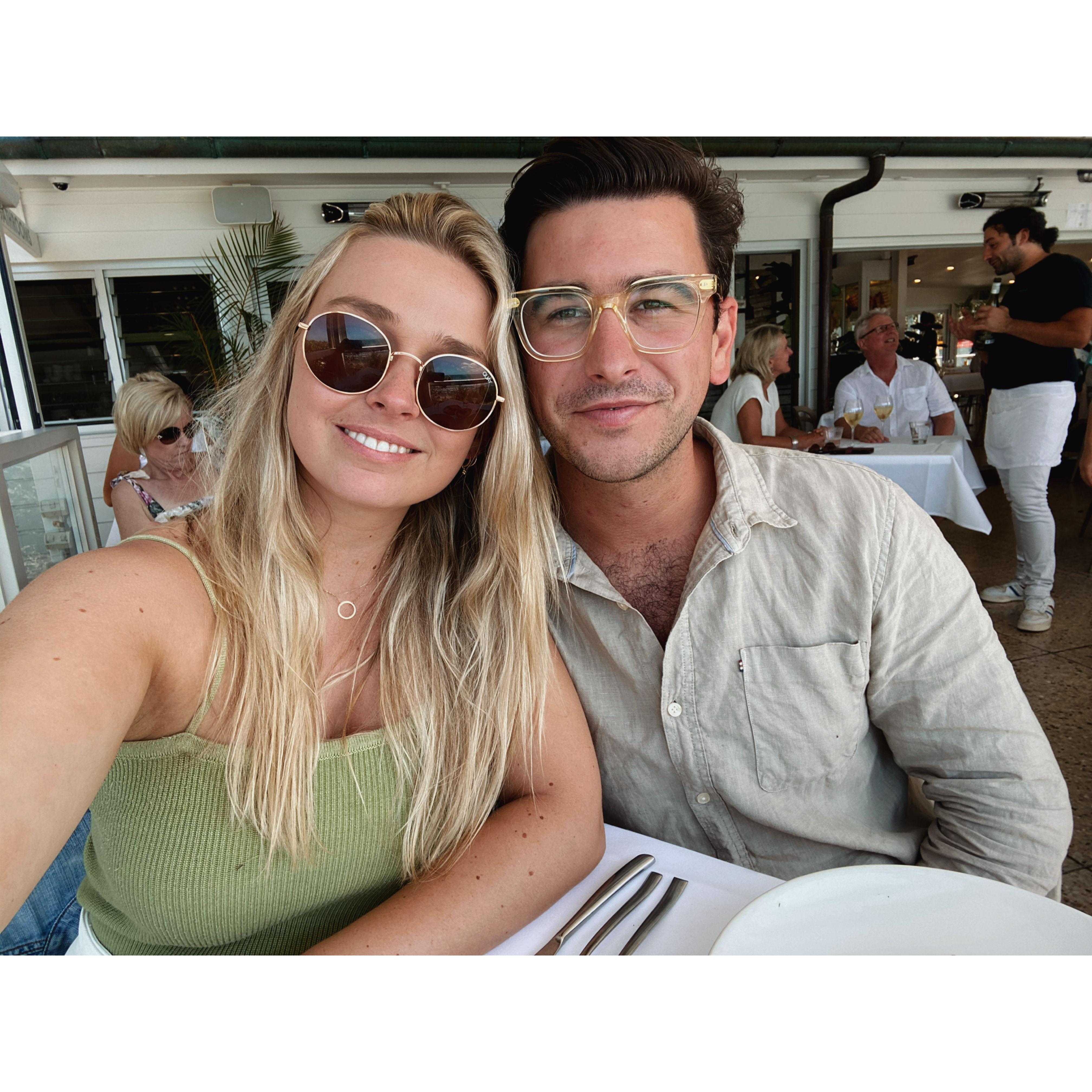 Our first photo together! Captured in Byron Bay on Jas's first trip to visit Tom.