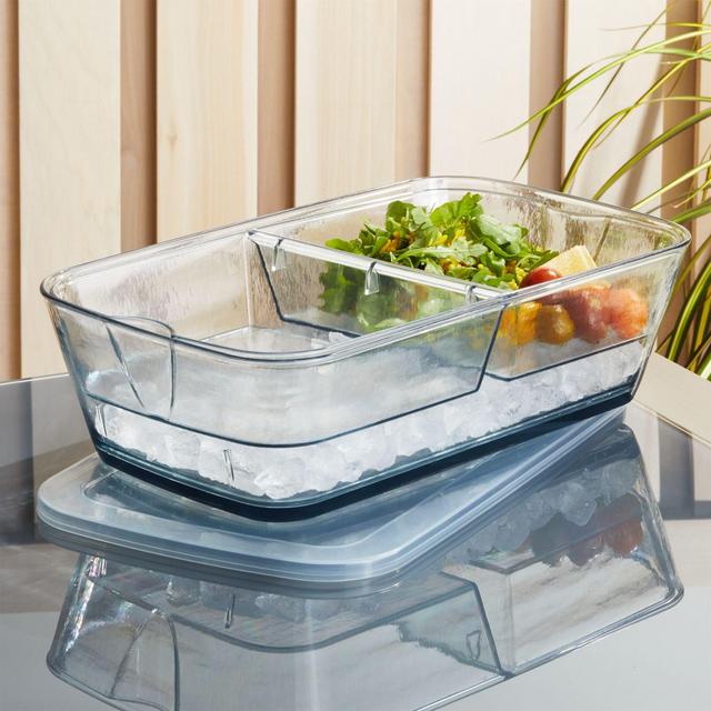 Vaso Grey On-Ice Divided Serving Tray