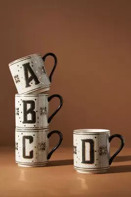 Bistro Tile Margot Monogram Mug