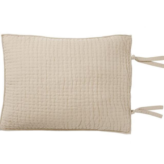Pick-Stitch Handcrafted Sham, Standard, Flax
