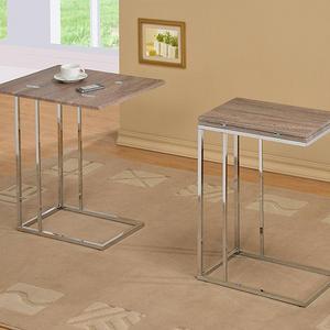 Reclaimed Wood Look Finish Expandable Snack Side End Table by eHomeProducts