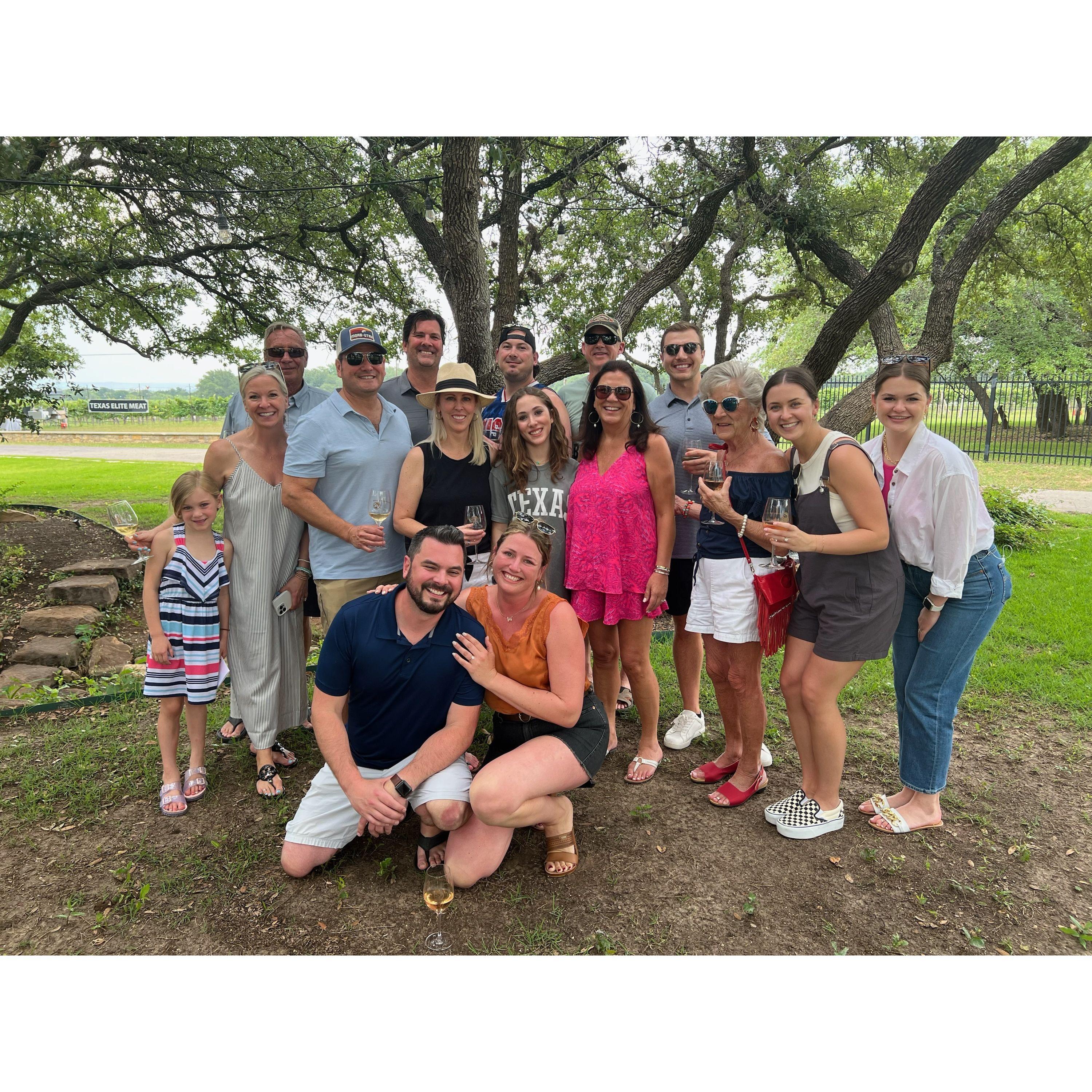 Post Engagement- we were so grateful to be in TX surrounded by Grant's family on one of the most exciting days of our lives!