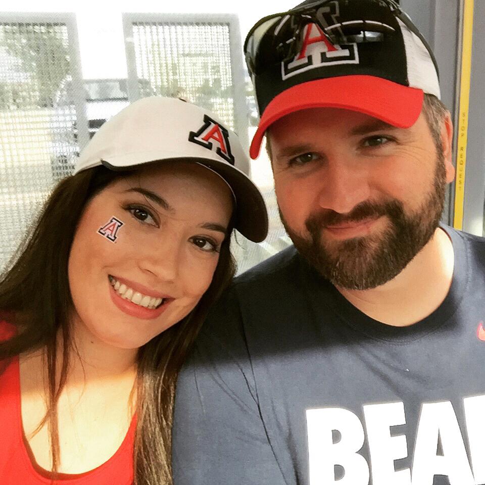 Our first U of A  football tailgate game together