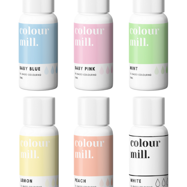 Oil Based Colouring 20ml 6 Pack Pastel