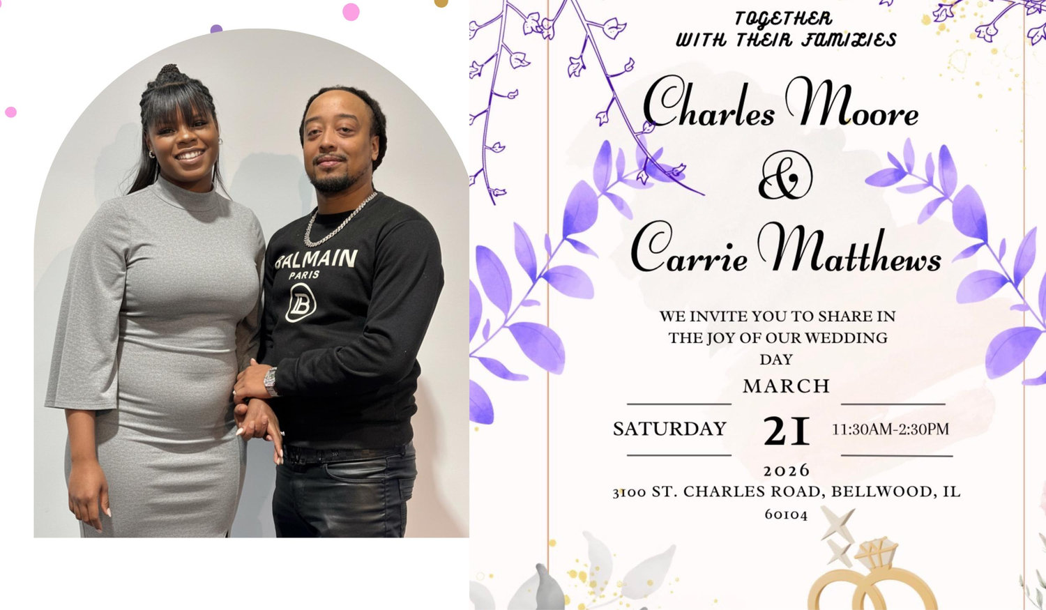 The Wedding Website of Charles Moore and Carrie Matthews