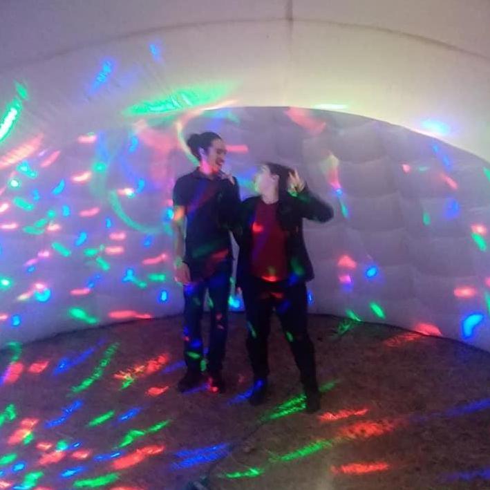We also had to do a Christmas light walk-around neighborhood tour!
