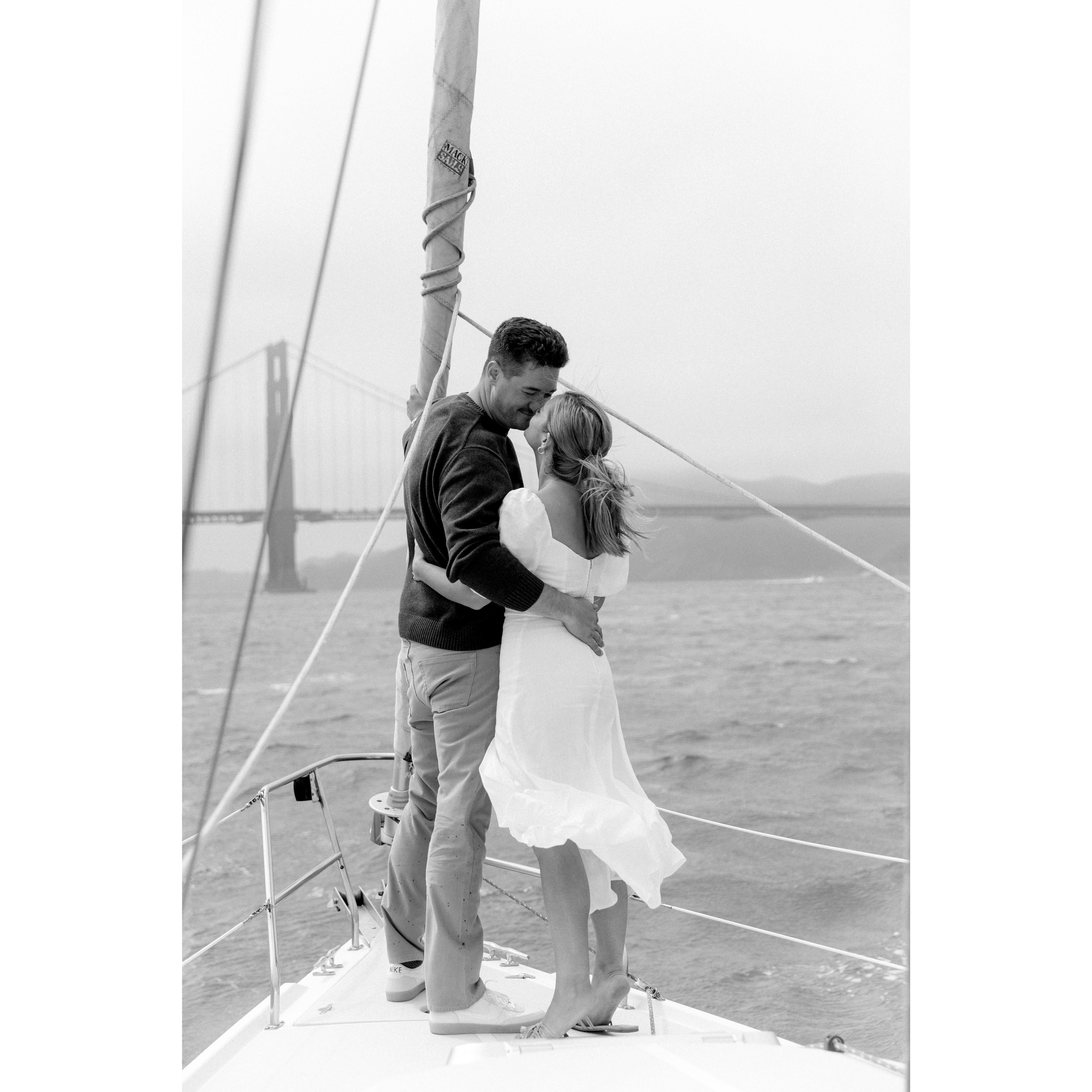 Engagement Photos - sailing the bay. (Taken: August 2021 / Photography: Mashaida)