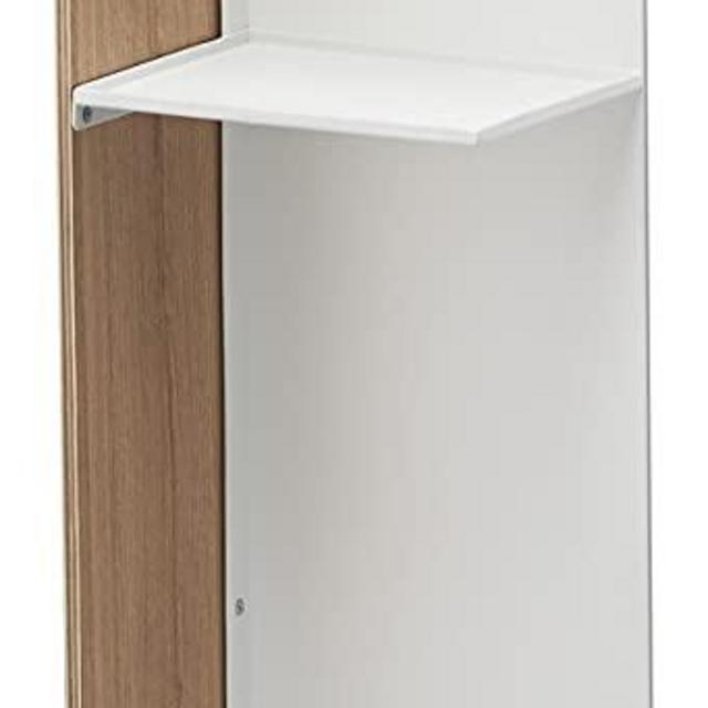 Yamazaki Supplies Home Organizer-Slim Bathroom Storage Shelves | Steel + Wood | Toilet Paper Stocker, One Size, Ash