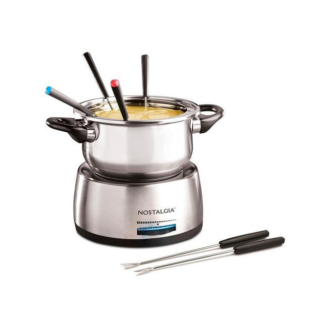 Nostalgia 6-Cup Stainless Steel Electric Fondue Pot