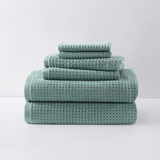 Tommy Bahama | Northern Pacific Collection | 6 Piece Towel Set - Decorative Luxury Hotel Spa Quality Bathroom Linens, Absorbent Fade Resistant, 6 Piece, Bay Blue