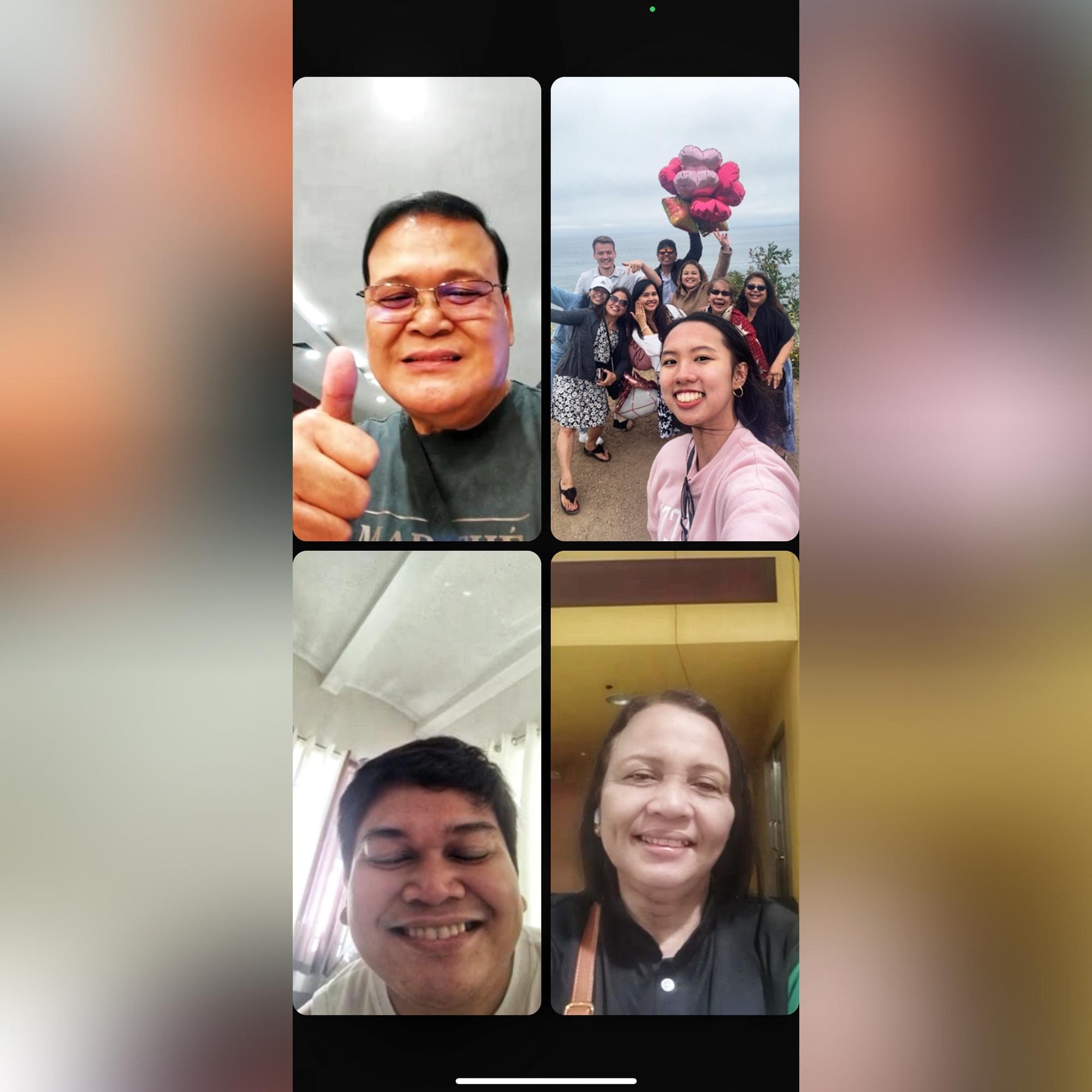 the proposal day! video call together with Hazel’s family