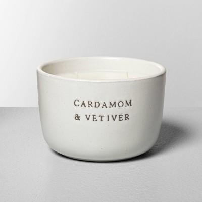 7.4oz Cardamom & Vetiver 2-Wick Ceramic Container Candle - Hearth & Hand™ with Magnolia