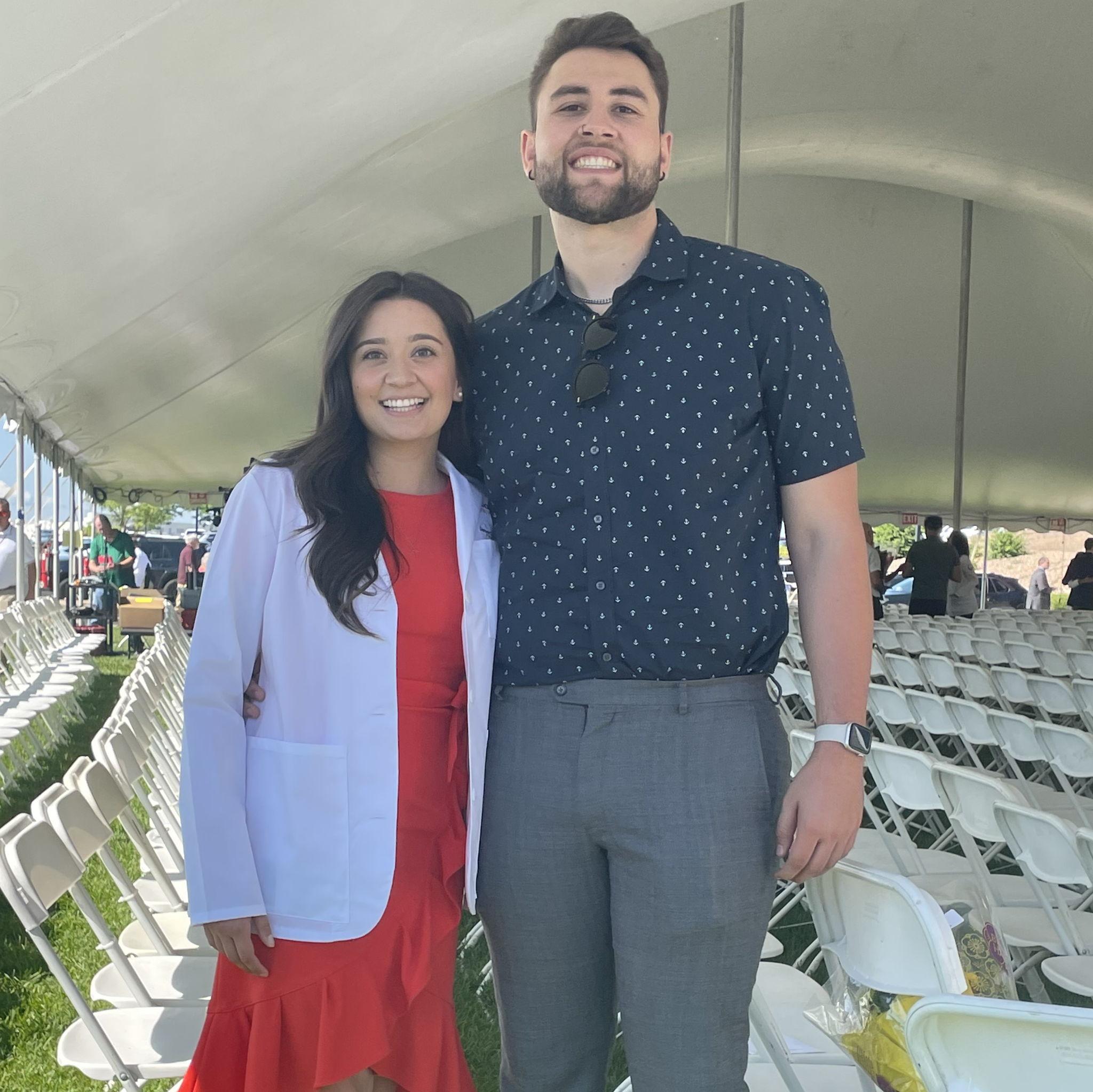 Supporting each other's dreams: Olivia's white coat ceremony