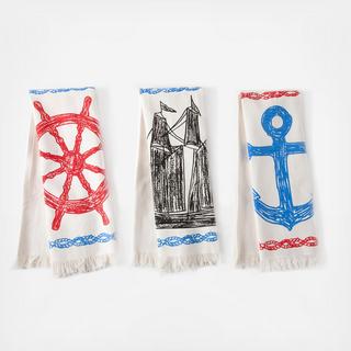Maritime Hand Towel, Set of 3