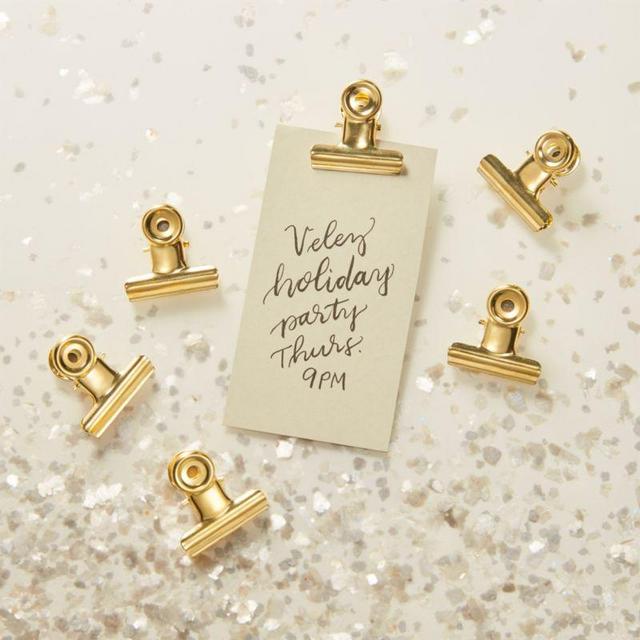 Set of 6 Magnetic Gold Clips