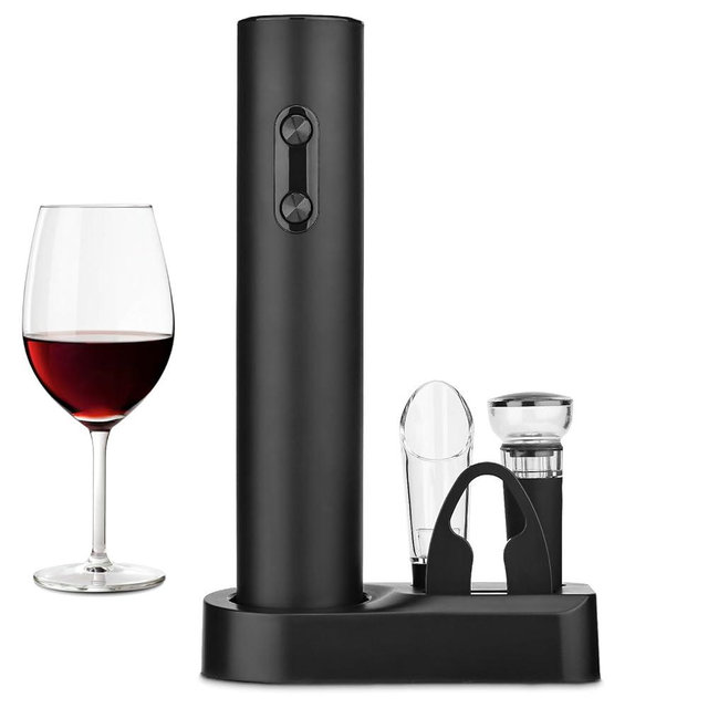 Wine Opener Electric Wine Opener Set Wine Bottle Opener Set Battery Wine Electric Opener with Foil Cutter Vacuum Preservation Stoppers Wine Dispenser