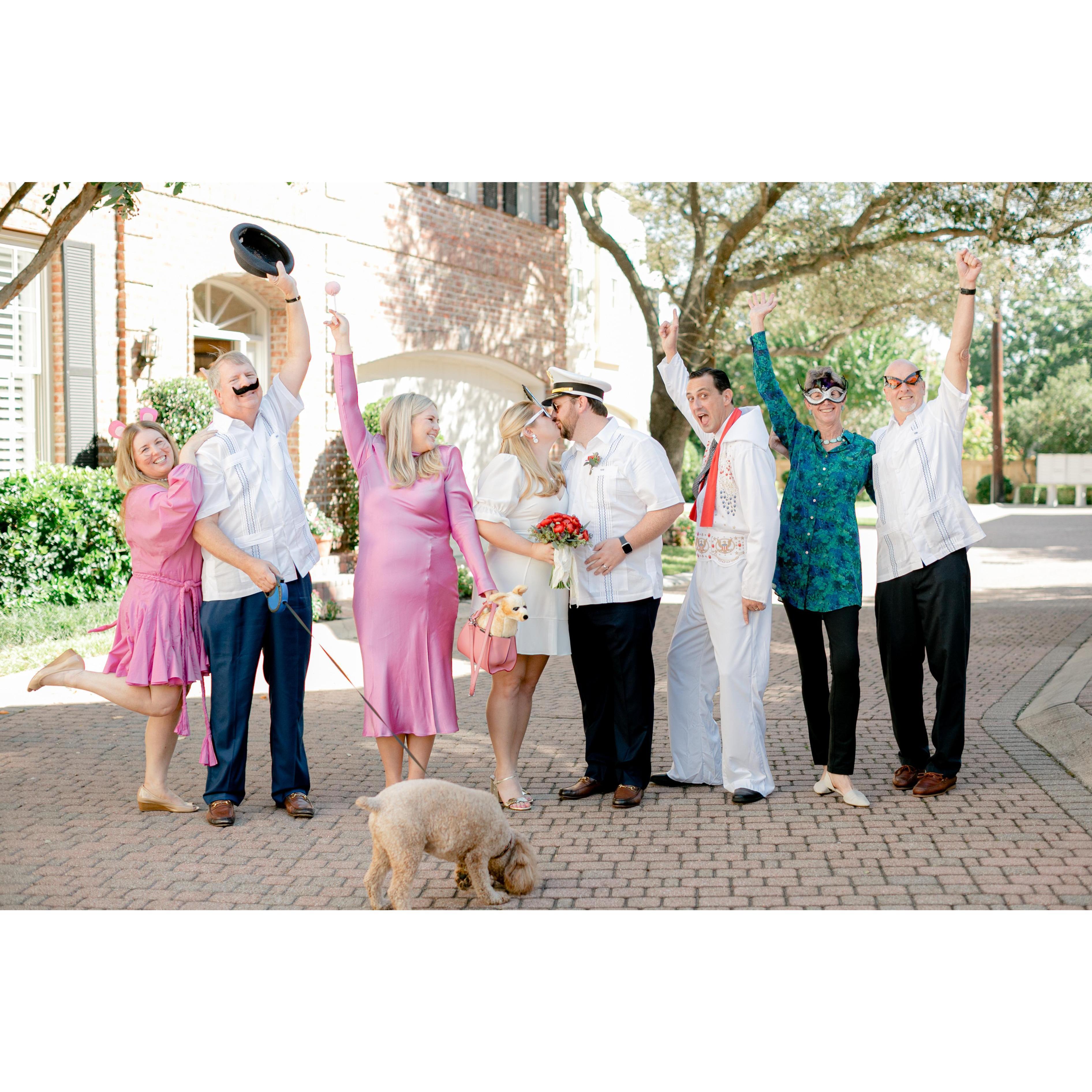 Our family made our Wedding day so special! Even Elvis made it!