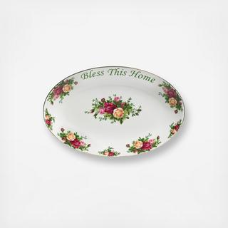 Old Country Roses Bless This Home Platter